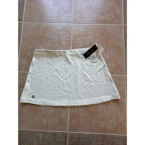 New! Lauren Ralph Lauren Tactel textured skirt ivory‎ women size M
